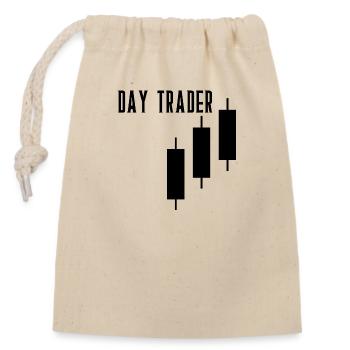 Bitcoin Trading Crypto Stocks - Sac cadeau en coton avec cordon (14 x 20 cm) - nature - Devant