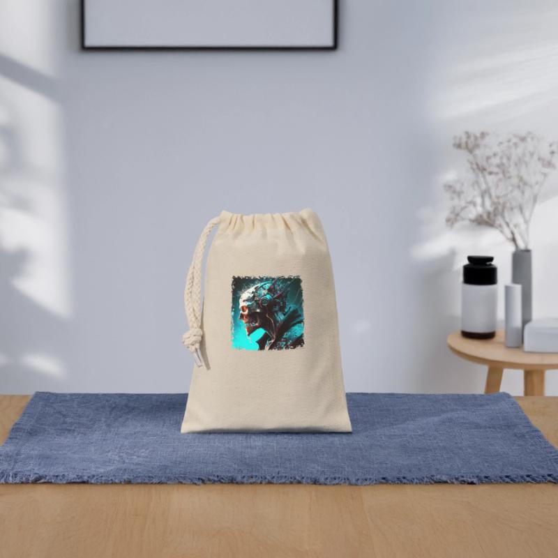 Cyborg oder Monster als Cyber Android der Zukunft Verschließbarer Geschenkbeutel aus Baumwolle (14x20cm)