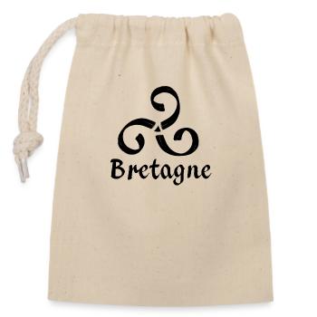 triskell Breton - Sac cadeau en coton avec cordon (14 x 20 cm) - nature - Devant