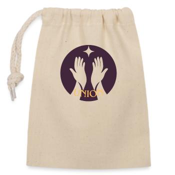 Union - Sac cadeau en coton avec cordon (14 x 20 cm) - nature - Devant