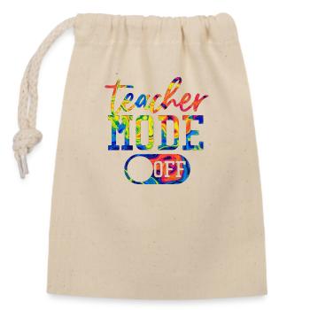 Teacher school elementary school education teacher degree - Closable cotton gift bag (14x20cm) - nature - Front