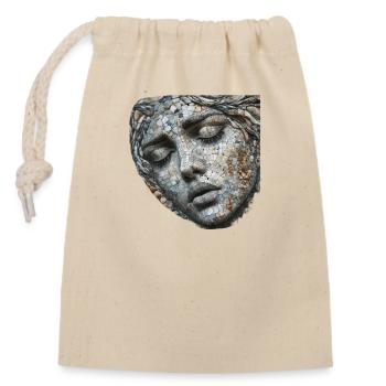 Femme en mosaïque - Sac cadeau en coton avec cordon (14 x 20 cm) - nature - Devant