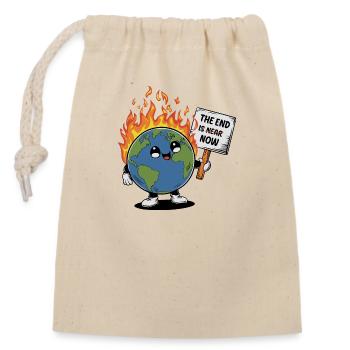 La fin est maintenant - Sac cadeau en coton avec cordon (14 x 20 cm) - nature - Devant