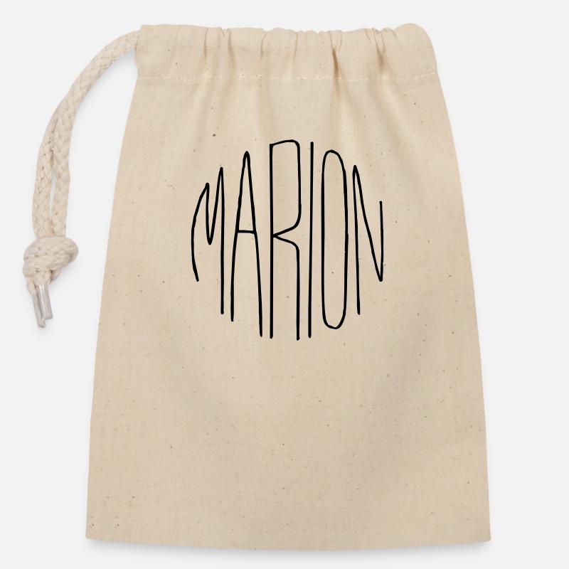 Marion - Sac cadeau en coton avec cordon (14 x 20 cm) - nature