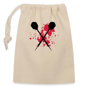 dart - Closable cotton gift bag (14x20cm) - nature - Front