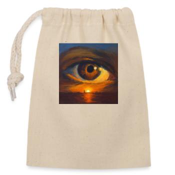 The All Seeing Eye - Closable cotton gift bag (14x20cm) - nature - Front