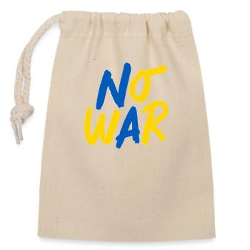 no war - Verschließbarer Geschenkbeutel aus Baumwolle (14x20cm) - Natur - Vorne