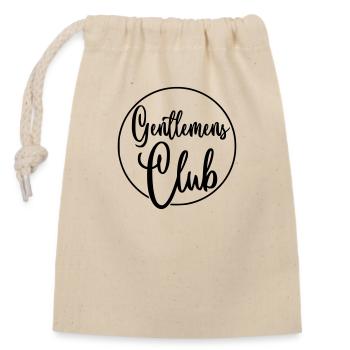 Gentlemens Club - Verschließbarer Geschenkbeutel aus Baumwolle (14x20cm) - Natur - Vorne