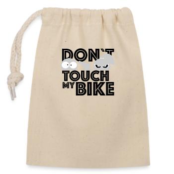 Dont touch my Bike - Das Mädchen mit der Pistole - Verschließbarer Geschenkbeutel aus Baumwolle (14x20cm) - Natur - Vorne