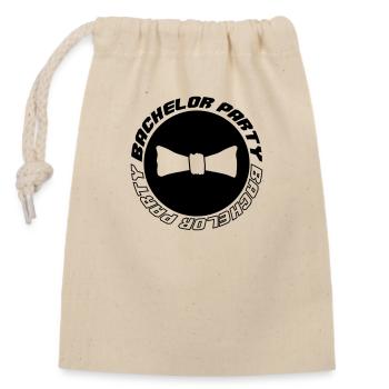 Bachelor Party - Closable cotton gift bag (14x20cm) - nature - Front