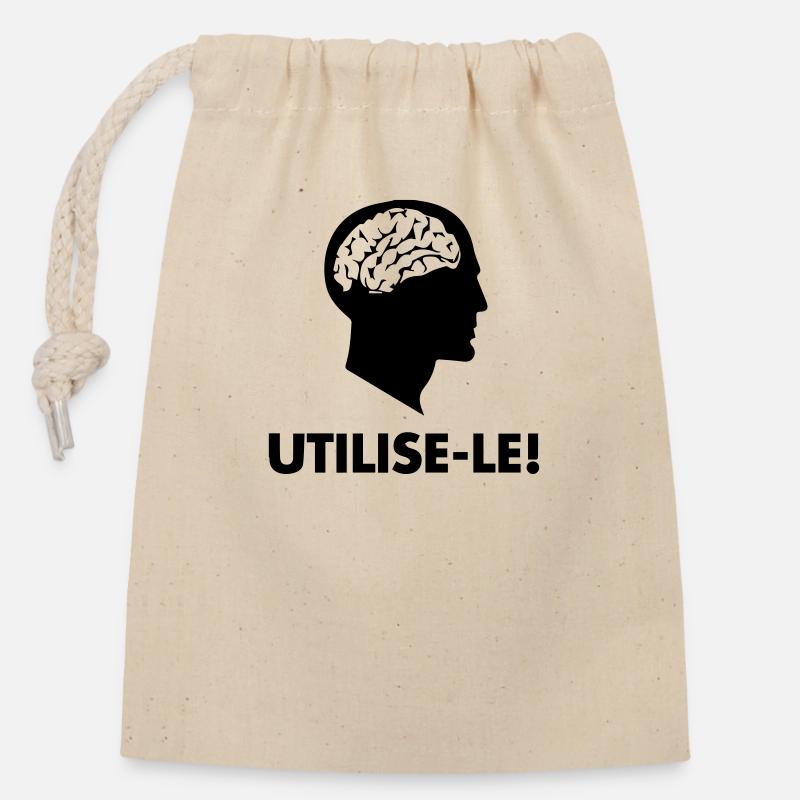 USE IT! - Closable cotton gift bag (14x20cm) - nature