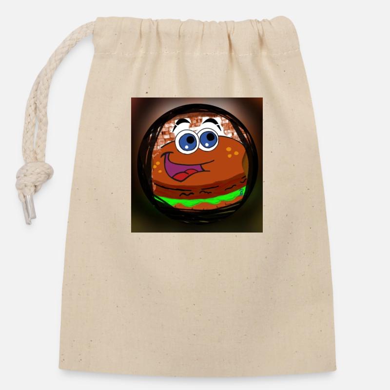 Funny Citizen - Closable cotton gift bag (14x20cm) - nature