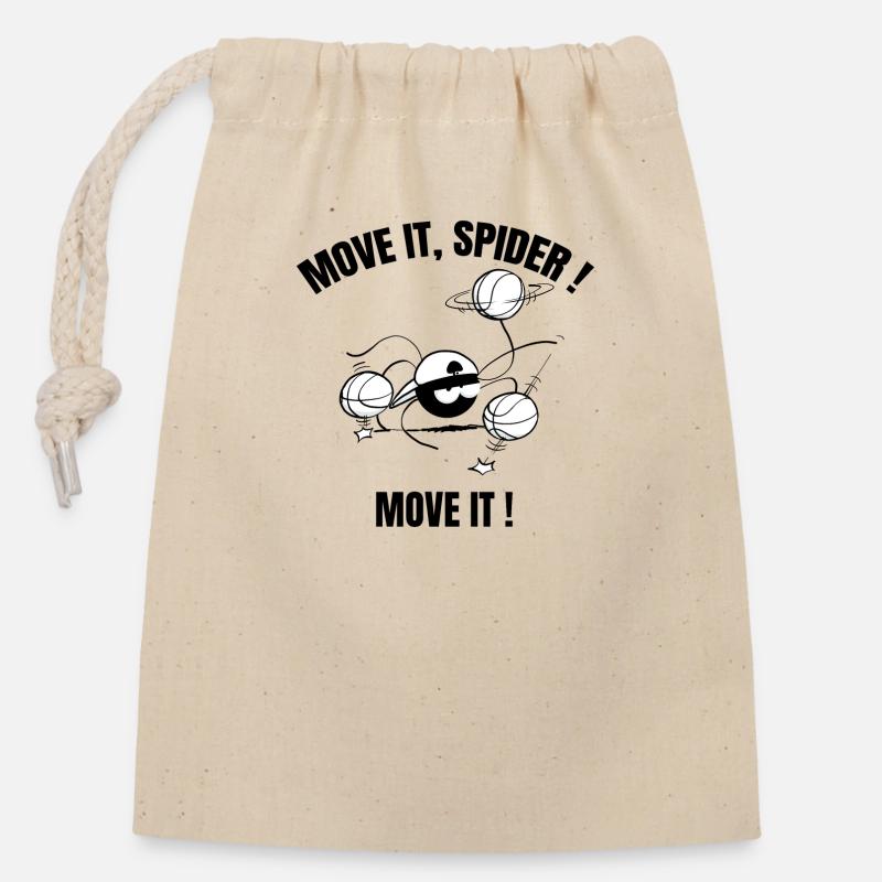 Beth the Spider - Basketball (text version) - Closable cotton gift bag (14x20cm) - nature