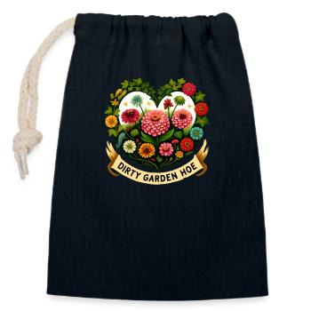 Funny Gardener Humor - Closable cotton gift bag (14x20cm) - navy - Front