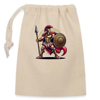 Spartiates - Sac cadeau en coton avec cordon (14 x 20 cm) - nature - Devant