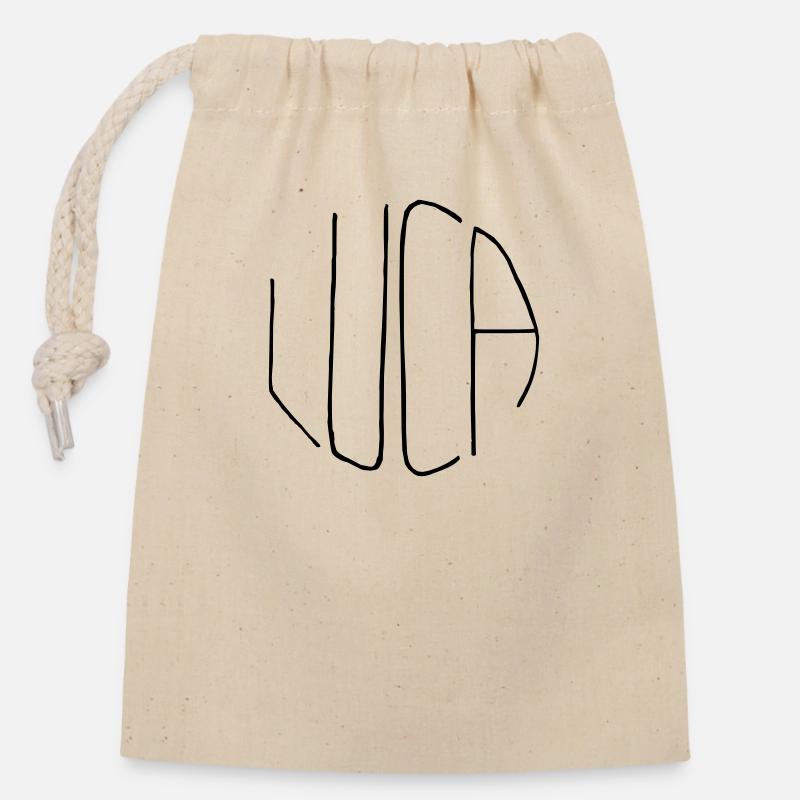 Luca - Closable cotton gift bag (14x20cm) - nature