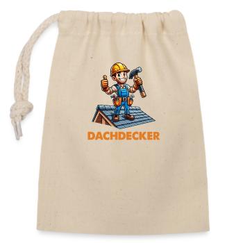 Couvreur - Sac cadeau en coton avec cordon (14 x 20 cm) - nature - Devant
