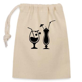 cocktails - Verschließbarer Geschenkbeutel aus Baumwolle (14x20cm) - Natur - Vorne