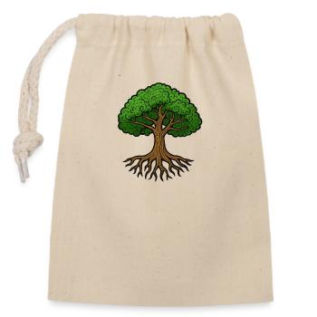 Arbre de vie - Sac cadeau en coton avec cordon (14 x 20 cm) - nature - Devant