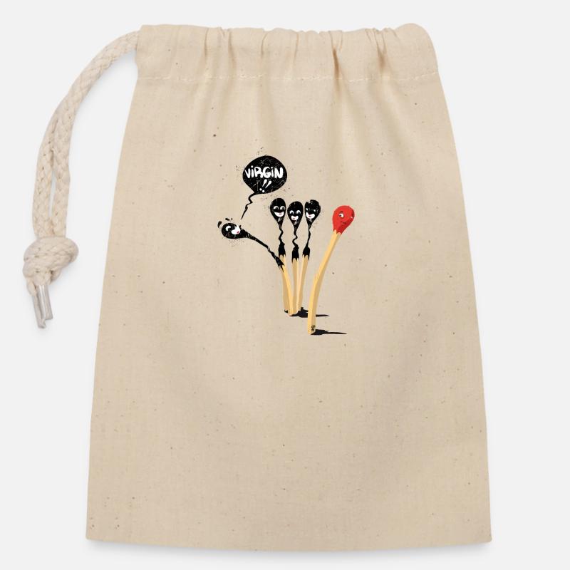 Virgin Match by feniks grafix - Sac cadeau en coton avec cordon (14 x 20 cm) - nature