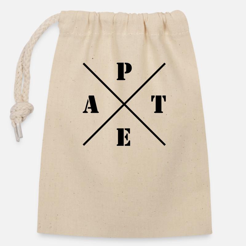 Mafia Pate Logo - Verschließbarer Geschenkbeutel aus Baumwolle (14x20cm) - Natur