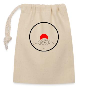 Mount Fuji - Closable cotton gift bag (14x20cm) - nature - Front