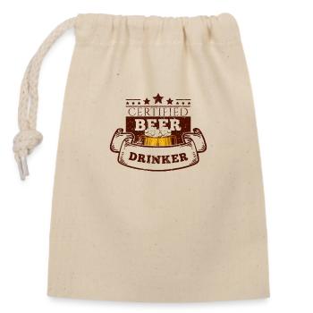 alcool - Sac cadeau en coton avec cordon (14 x 20 cm) - nature - Devant