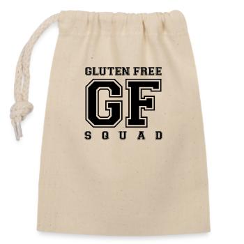 GLUTEN FREE SQUAD (b) - Verschließbarer Geschenkbeutel aus Baumwolle (14x20cm) - Natur - Vorne