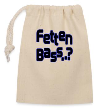Grosse basse ..? - parie que - Sac cadeau en coton avec cordon (14 x 20 cm) - nature - Devant
