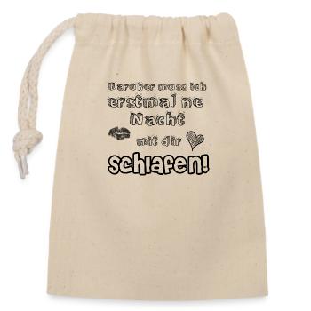 Sex sale blague cadeau pervers baise - Sac cadeau en coton avec cordon (14 x 20 cm) - nature - Devant
