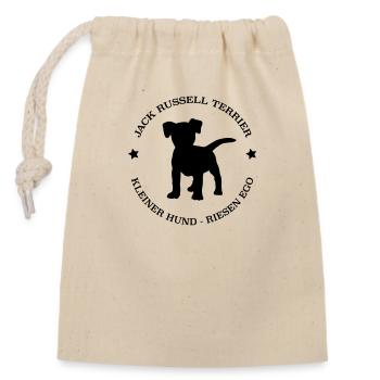 Jack Russell Terrier - Sac cadeau en coton avec cordon (14 x 20 cm) - nature - Devant