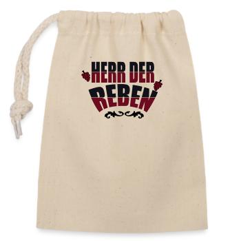 Winzer, Herr der Reben,Wein Bauer Shirt Geschenk - Verschließbarer Geschenkbeutel aus Baumwolle (14x20cm) - Natur - Vorne