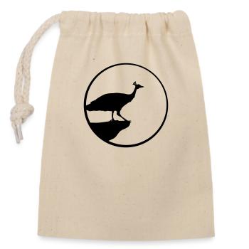 cliff moon round circle night evening sun bird sil - Closable cotton gift bag (14x20cm) - nature - Front