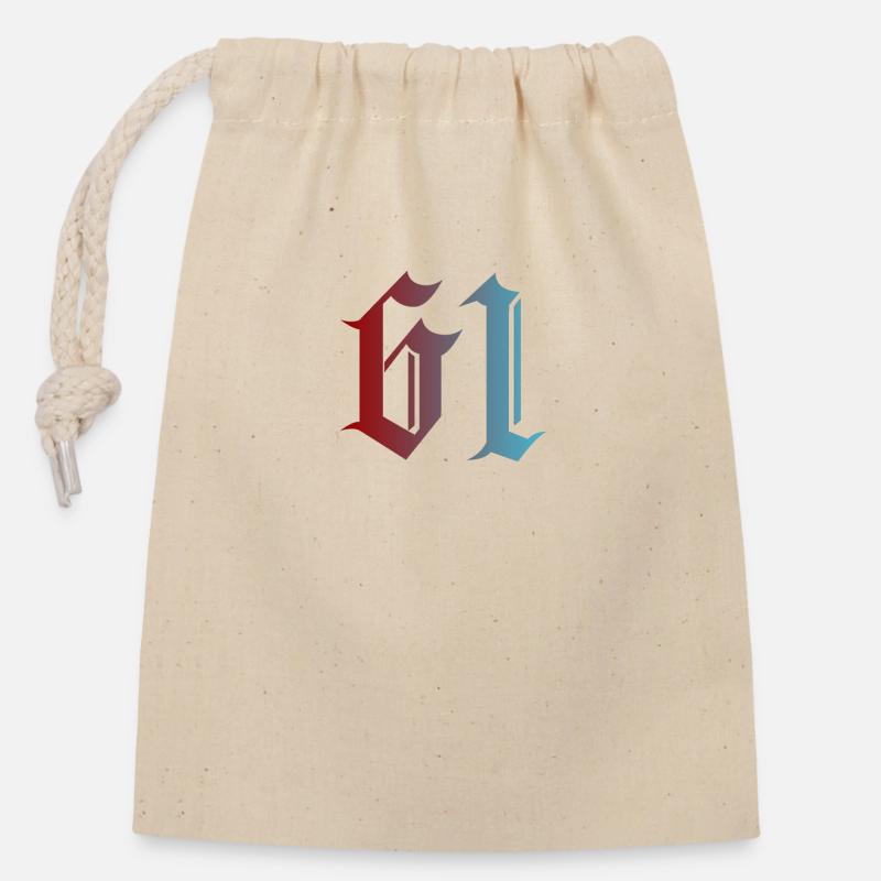 61 Trabzon Logo - Verschließbarer Geschenkbeutel aus Baumwolle (14x20cm) - Natur