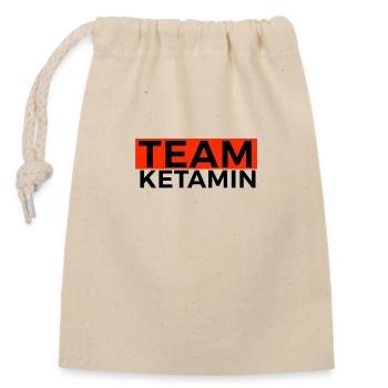 Ketamin Keta Techno Droge Druffie Geschenkidee - Verschließbarer Geschenkbeutel aus Baumwolle (14x20cm) - Natur - Vorne