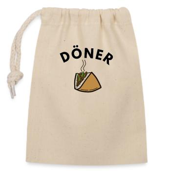 DÖNER DÖNER - Verschließbarer Geschenkbeutel aus Baumwolle (14x20cm) - Natur - Vorne