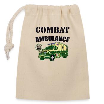 Rettungswagen Militär,Combat Ambulance,Shirt Armee - Verschließbarer Geschenkbeutel aus Baumwolle (14x20cm) - Natur - Vorne