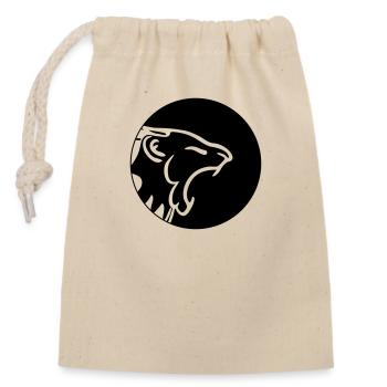 Lion head - Lion | Vector = color change possible - Closable cotton gift bag (14x20cm) - nature - Front