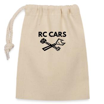 rc cars - Verschließbarer Geschenkbeutel aus Baumwolle (14x20cm) - Natur - Vorne
