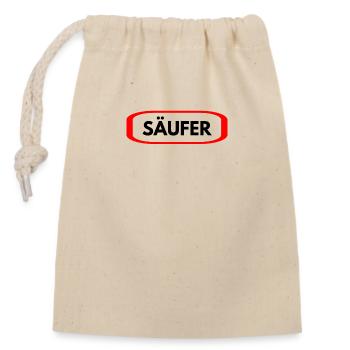 Säufer - Verschließbarer Geschenkbeutel aus Baumwolle (14x20cm) - Natur - Vorne