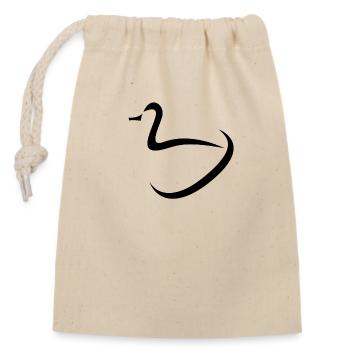 Ducks design - Closable cotton gift bag (14x20cm) - nature - Front