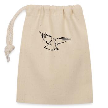 colombe - Sac cadeau en coton avec cordon (14 x 20 cm) - nature - Devant