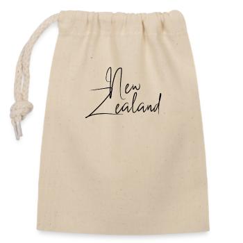 Nouvelle-Zélande - Sac cadeau en coton avec cordon (14 x 20 cm) - nature - Devant