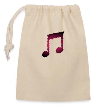 Note de musique musicale - Sac cadeau en coton avec cordon (14 x 20 cm) - nature - Devant