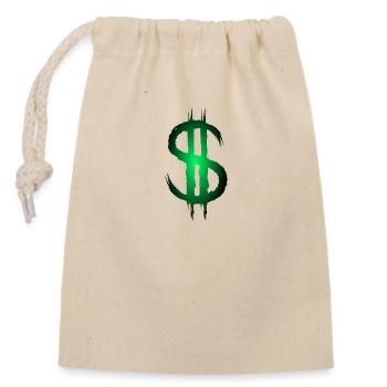 Dollarzeichen Dollar Geld Symbol - Verschließbarer Geschenkbeutel aus Baumwolle (14x20cm) - Natur - Vorne