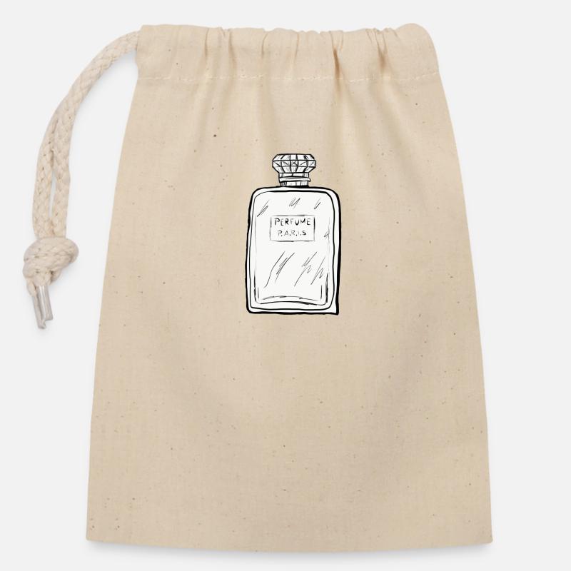 Perfume - Closable cotton gift bag (14x20cm) - nature