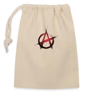 Anarchie Symbol - Verschließbarer Geschenkbeutel aus Baumwolle (14x20cm) - Natur - Vorne