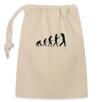 Golfer Evolution Golfspieler Golf evolution - Verschließbarer Geschenkbeutel aus Baumwolle (14x20cm) - Natur - Vorne