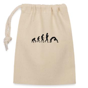 Gymnastics development dancing evolution - Closable cotton gift bag (14x20cm) - nature - Front
