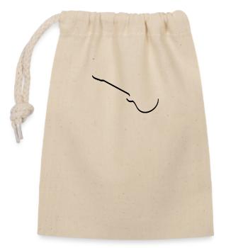 Electric guitar - Closable cotton gift bag (14x20cm) - nature - Front